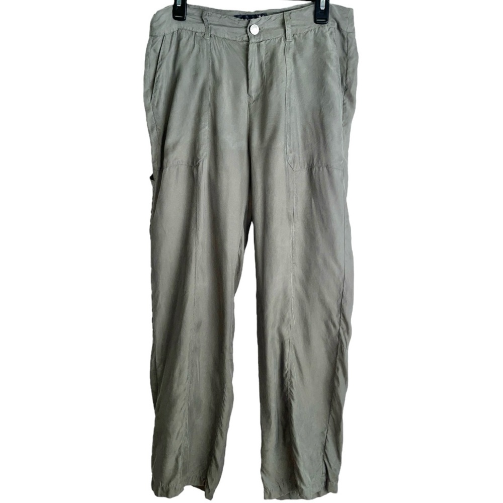 Johnny Was Pete & Greta Cargo Utility Lightweight Flowy Pants Size Small Green